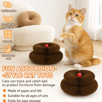 Magic Cat Scratch Organ Board Cat Toy with Ball Cat Grinding Claw Cat Climbing Frame Kitten Round Corrugated Cat Scratching Toy